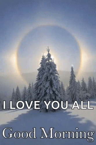 Snowy Forest Saying I Love You All
