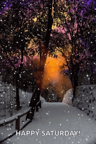 Snowy Happy Saturday GIF