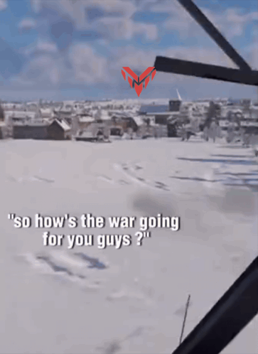 Snowy Landscape So How's The War Going For You Guys GIF