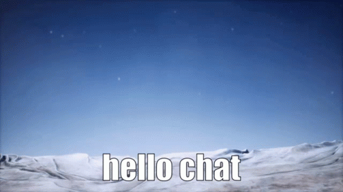 Snowy Landscape With Hello Chat GIF