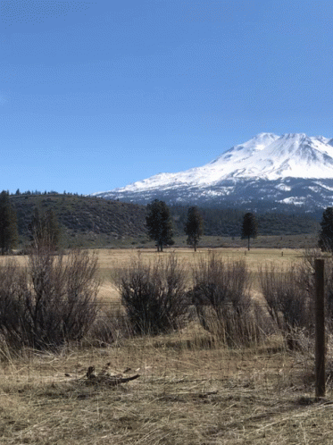 Snowy Mountain And Field GIF