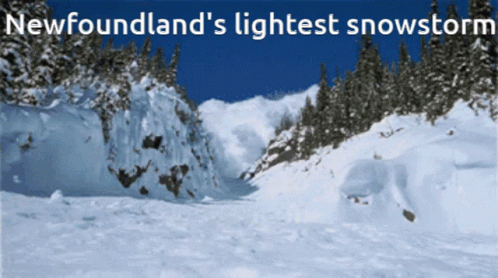 Snowy Mountain Newfoundland Lightest Snowstorm