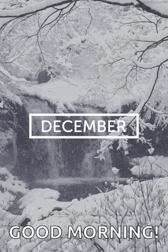 Snowy Waterfall December Good Morning