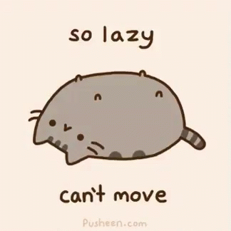 So And Lazy Full Can't Move Pusheen GIF