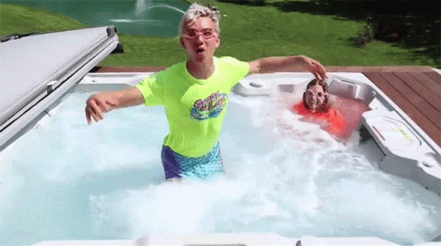 So Excited In Hot Tub GIF