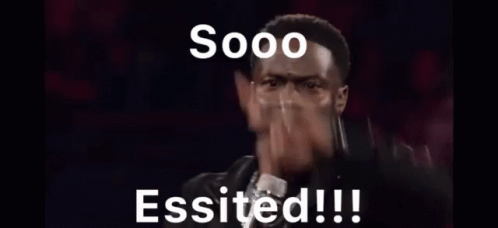 So Excited Kevin Hart Funny Face GIF