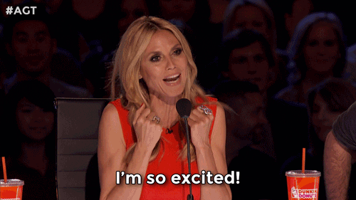 So Excited Meme Heidi Klum GIF