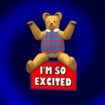 So Excited Meme Teddy Bear GIF
