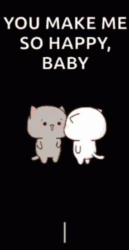 So Happy Cute Cat Kissing GIF
