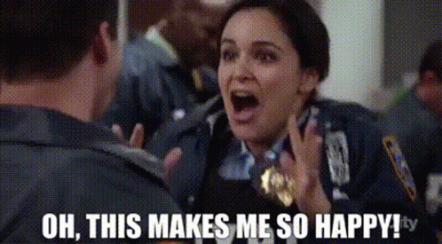 So Happy Police Girl Excitement GIF