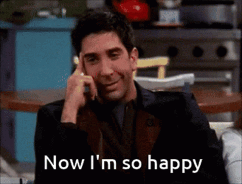 So Happy Ross Geller Is Happy GIF