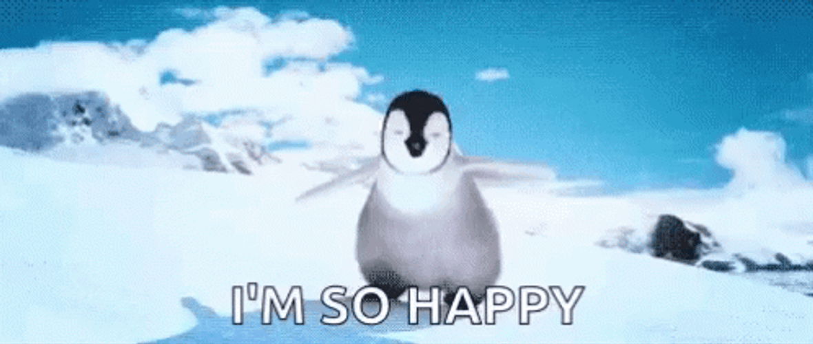 So Happy Energetic Penguin GIF