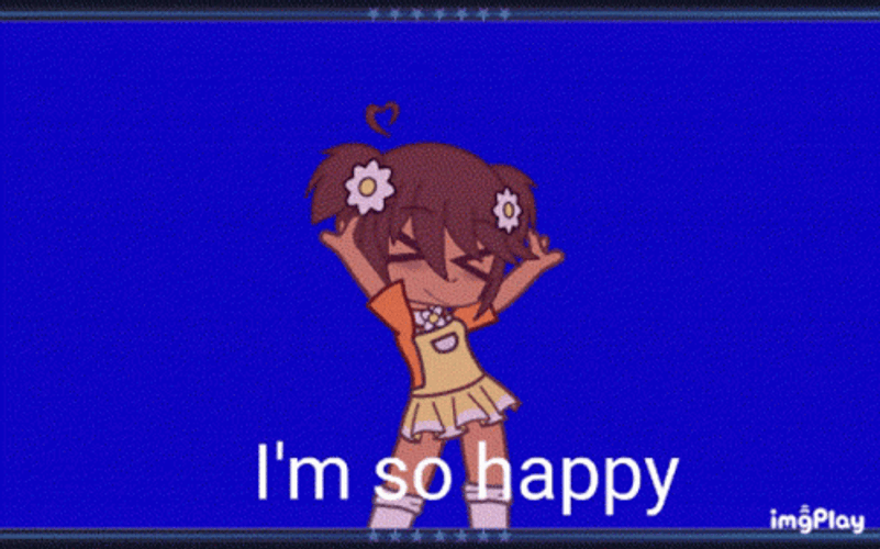 So Happy Little Girl With Flower Clip GIF