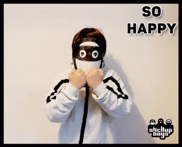 So Happy Stickup Boy Is Jumping GIF
