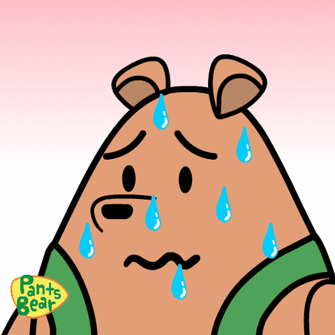 So Hot Right Now Pants Bear Sweating GIF