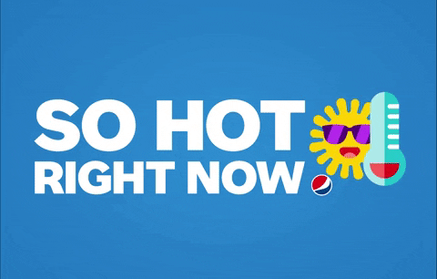 So Hot Right Now Sun With Thermometer GIF