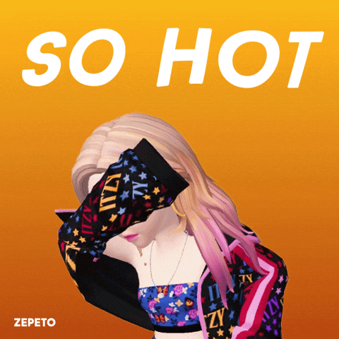 So Hot Right Now Zepeto Character Fanning GIF