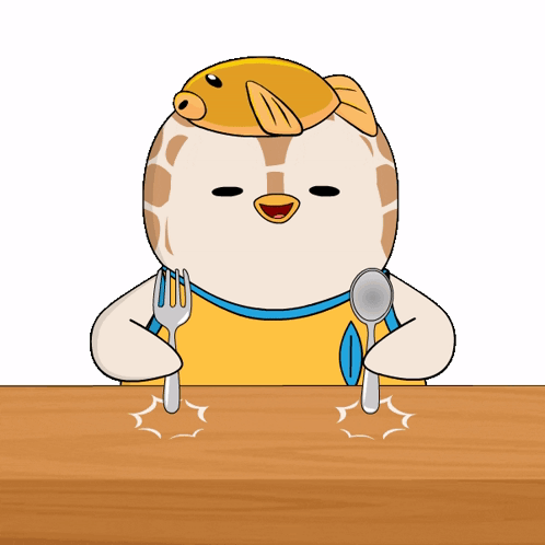 So Hungry Pudgy Penguin Drumming Table GIF