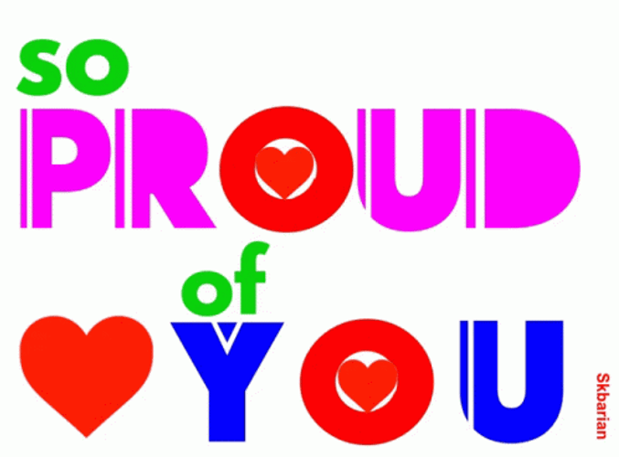 So Proud Of You Colorful Animated Greeting Card GIF