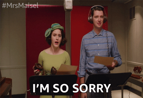 So Sorry Rachel Brosnahan GIF