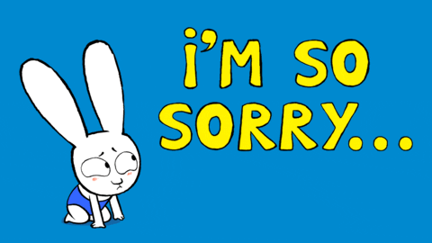 So Sorry Sad Bunny Apologetic GIF