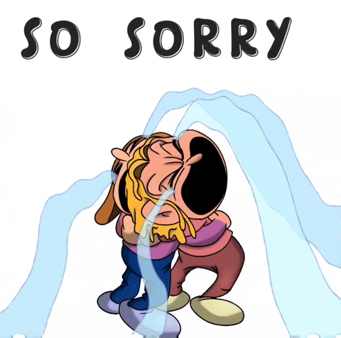 So Sorry Tears Pouring Cartoon GIF