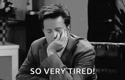 So Tired Chandler Bing GIF