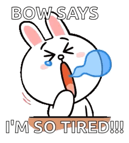 Cute Bunny Yawning And Getting So Tired GIF