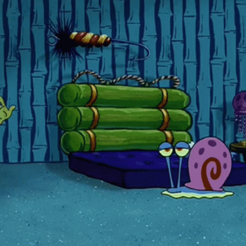 So Tired Spongebob And Gary The Snail GIF