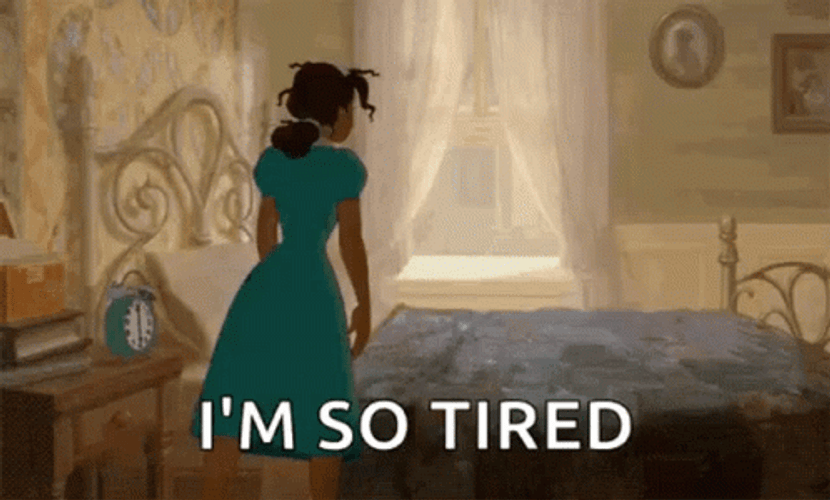 So Tired Princes Tiana And Sleepy GIF