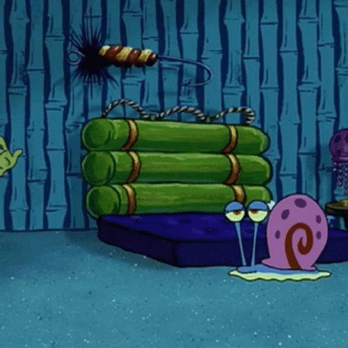So Tired Spongebob And Gary The Snail GIF