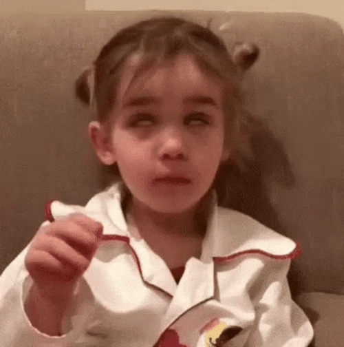 So What Little Girl Eye Roll Response GIF