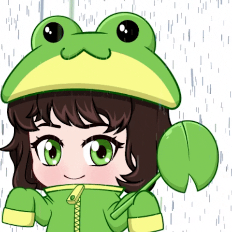 Soaking Wet Froggy Lily GIF