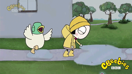Soaking Wet Happy Sarah And Duck GIF