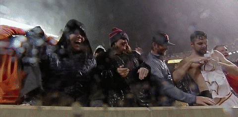 Soaking Wet While Cheering GIF