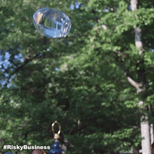Soap Bubble Flying With Hashtag Riskybusiness