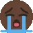 Sob Emoji Black Sticker GIF