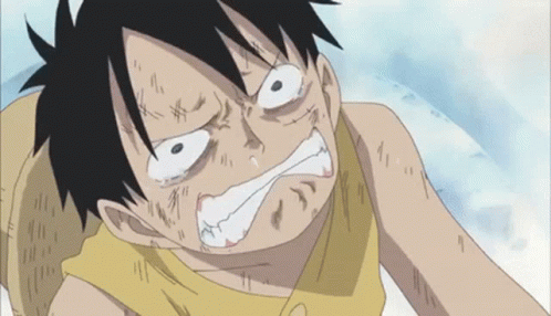 Sobbing & Crying Luffy GIF