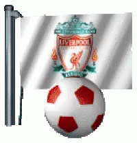 Soccer Ball and Liverpool Flag
