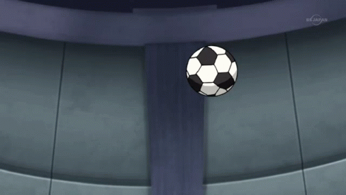 Soccer Ball on Head of Cartoon Character in Yellow Shirt Number 7