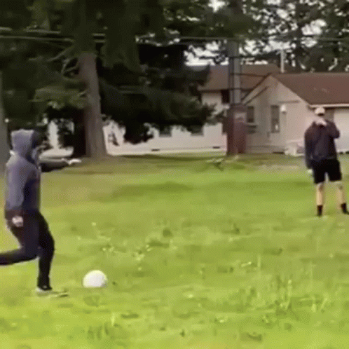 Soccer Ball Swing And A Miss GIF
