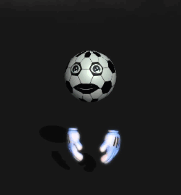 Soccer Ball With Face Kicked