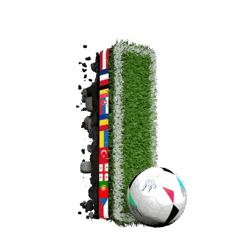 Soccer Ball With Letter I and Flags