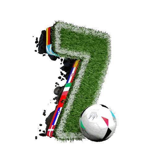 Soccer Ball With Number Seven