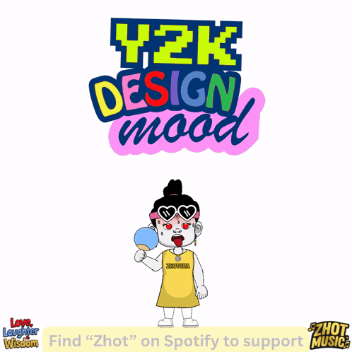 Soccer Ball With Y2K Design Mood Sign GIF