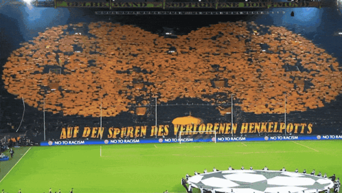 Soccer Field With Banner Auf Den Spuren Des Verlorenen Henkelpotts