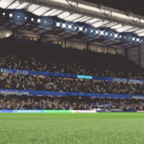 Soccer Field With Chelsea Football Club Banner