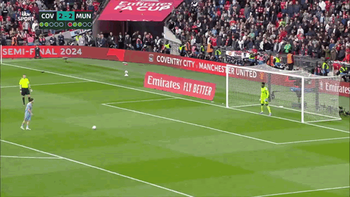 Soccer Field With Emirates Fly Better Ads GIF