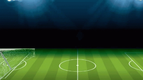 Soccer Field With Goal and Center Circle