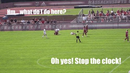 Soccer Field With Massachusetts Sign